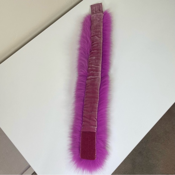 Vintage Genuine Dyed Fox Fur Velcro Scarf Headband Collar - Picture 11 of 12